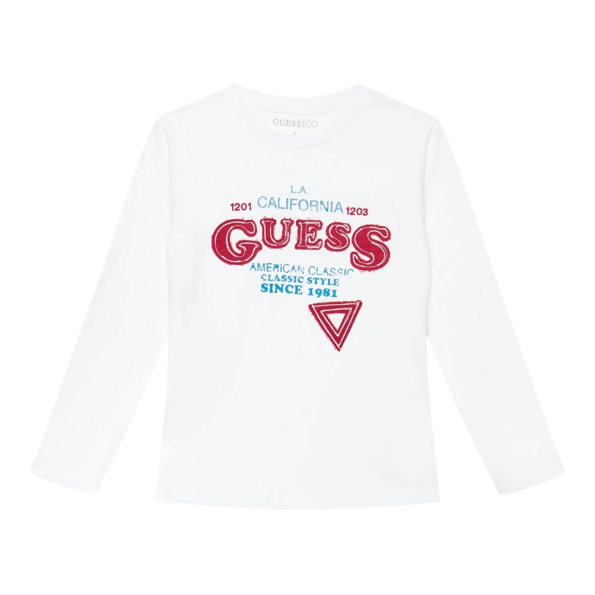 GUESS shirt tinta unita con stampa Bianco per Neonato I4YG10K8H BIANCO GUESS 