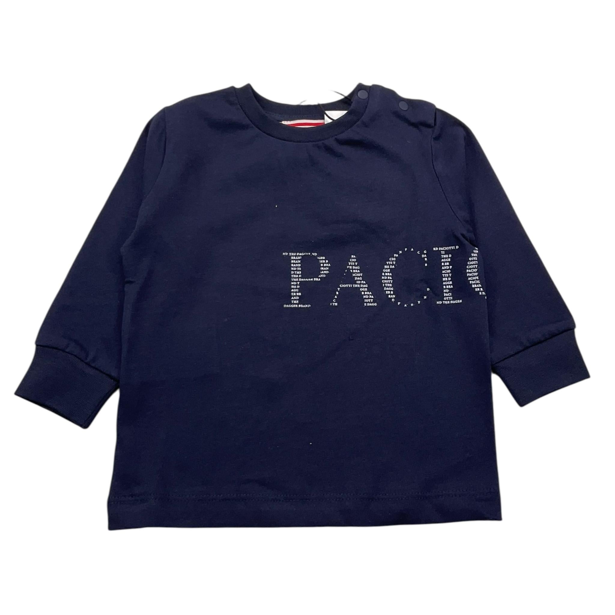 CESARE PACIOTTI shirt girocollo tinta unita con stampa Blu per Neonato TSP5375BX BLU CESARE PACIOTTI 