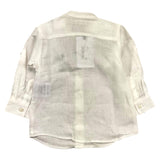 Cesare Paciotti Langarmshirt Koreanischer Kragen Einfarbig Weiß für Neugeborene
