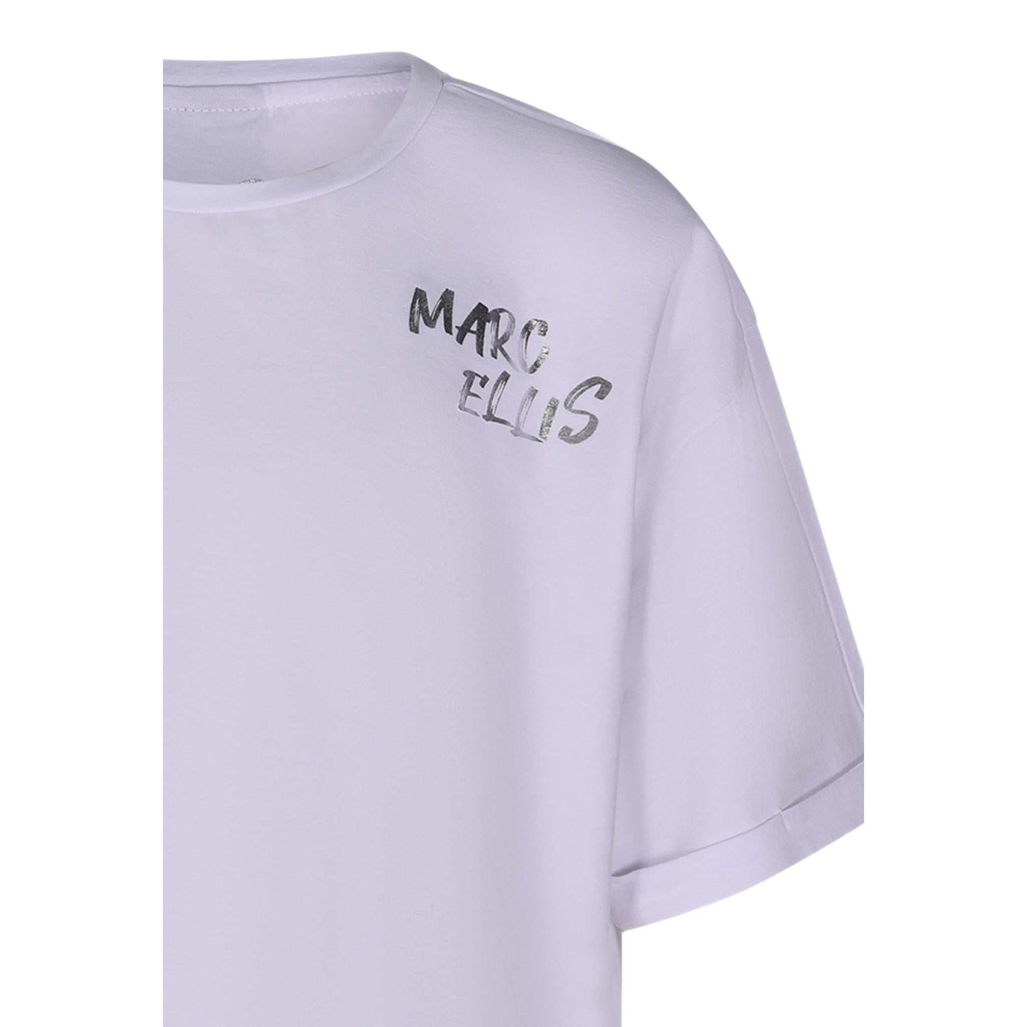 Marc Ellis T-Shirt Girocollo tinta unita con Stampa Bianco per Bambina JMJTS01228 BIANCO MARC ELLIS 