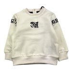 JOHN RICHMOND felpa chiusa girocollo tinta unita con stampa in contrasto Panna per Neonato RIA25101FE PANNA JOHN RICHMOND 