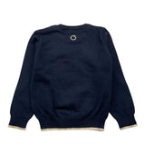 TRUSSARDI maglia girocollo tinta unita con stampa logo Blu per Neonato TIA24004MAX BLU TRUSSARDI 