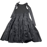 Meimeij Einfarbig Bowknot Armloch Kleid Schwarz Für Mädchen