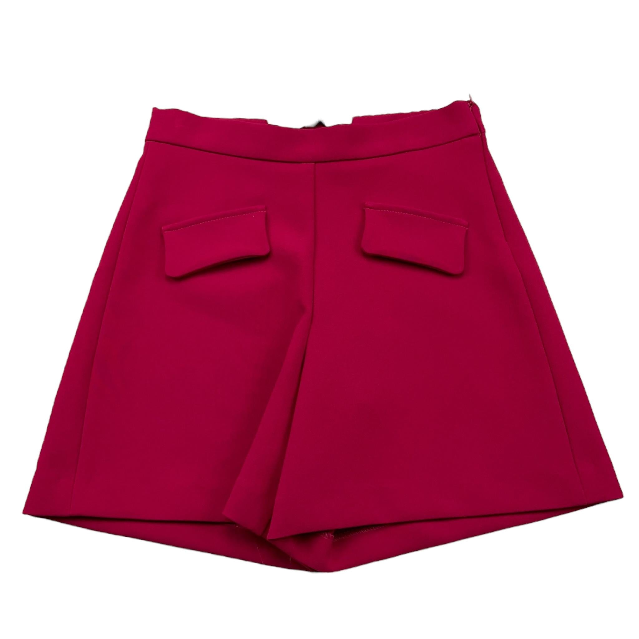 SIMONETTA short tinta unita con girovita regolabile Fuxia per Bambina SV6A79 FUXIA SIMONETTA 