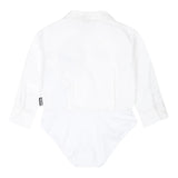 MOSCHINO completo 2 pezzi camicia-salopette Bianco/blu per Neonata MDK02U BIANCO/BLU MOSCHINO 