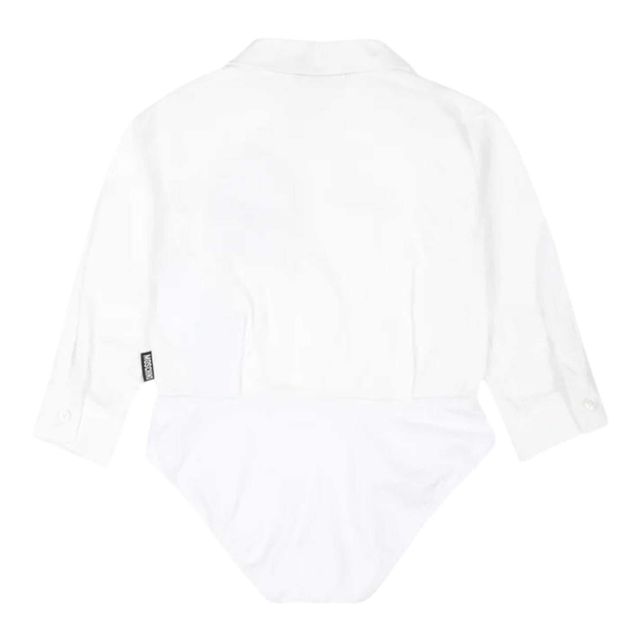 MOSCHINO completo 2 pezzi camicia-salopette Bianco/blu per Neonata MDK02U BIANCO/BLU MOSCHINO 