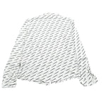 Daniele Alessandrini Camicia Manica Lunga Collo Coreano tinta unita con Stampe Logo Bianco per Bambino 1235C00155X BIANCO DANIELE ALESSANDRINI 