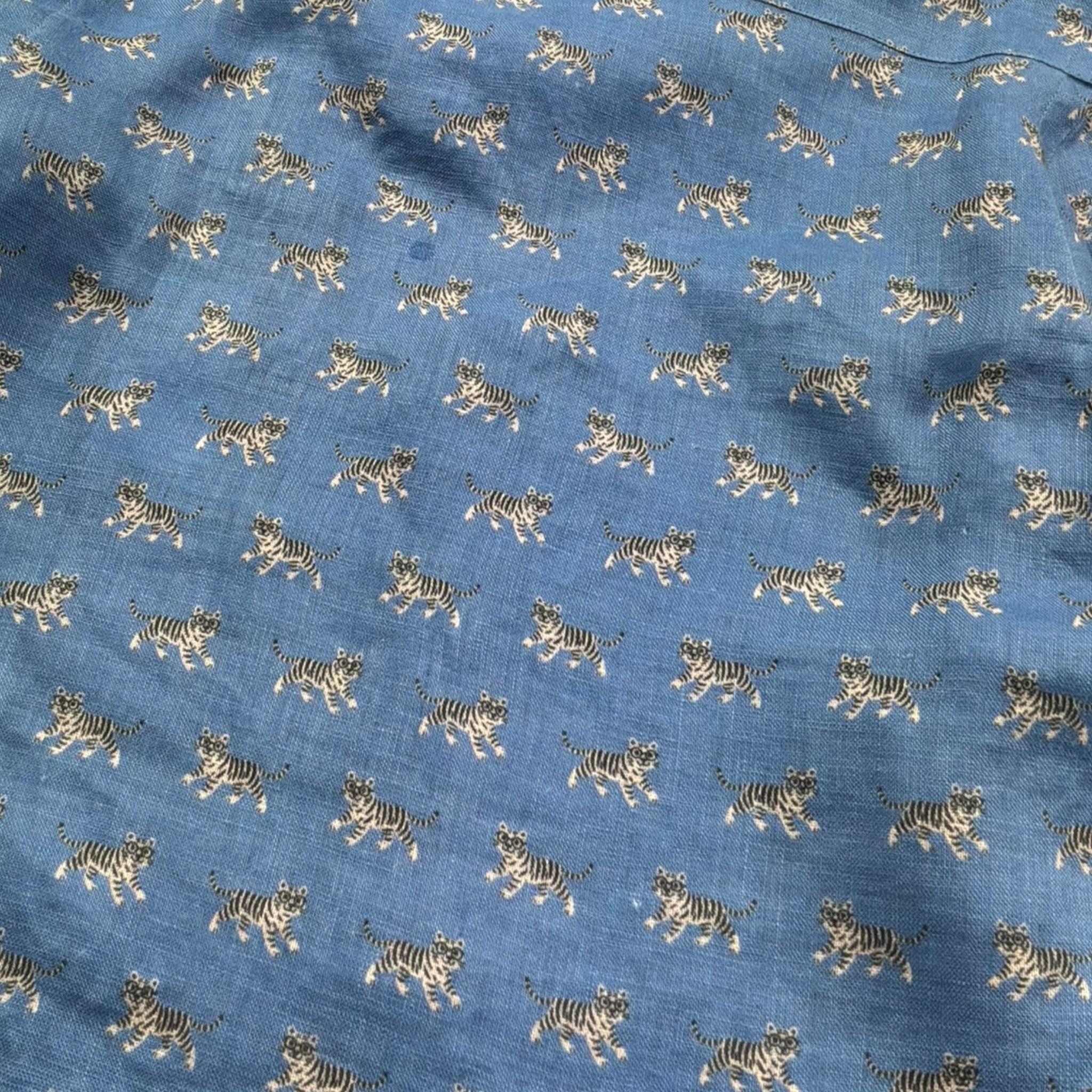 Saint Barth Camicia Tinta Unita con Stampa per Bambino 00781L BLU SAINT BARTH 