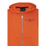 John Richmond Felpa Tinta Unita con Zip E Cappuccio per Bambino RBP25004FEJX ARANCIONE JOHN RICHMOND 