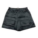 Twinset Short Einfarbig mit elastischer Taille Schwarz für Mädchen