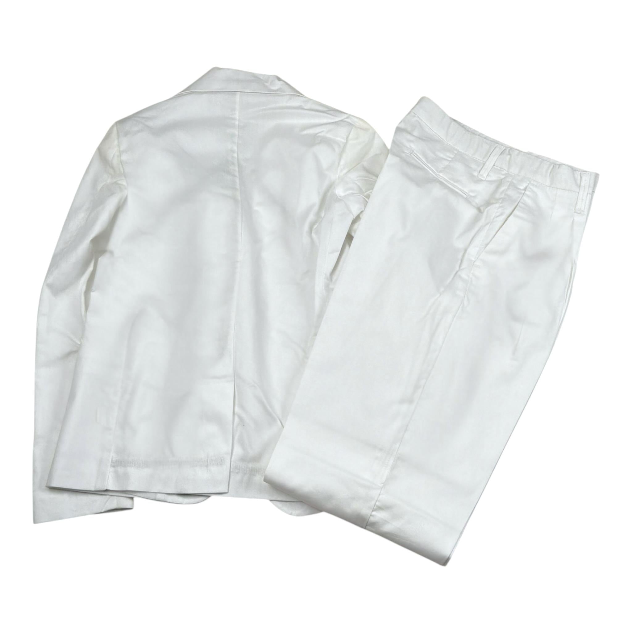 Neill Katter Completo 2 Pezzi Giacca-Pantalone Tinta Unita per Bambino 72219 BIANCO NEILL KATTER 