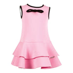 TWINSET abito giromanica tinta unita con profili in contrasto Rosa per Bambina 242GJ2020 ROSA TWINSET 
