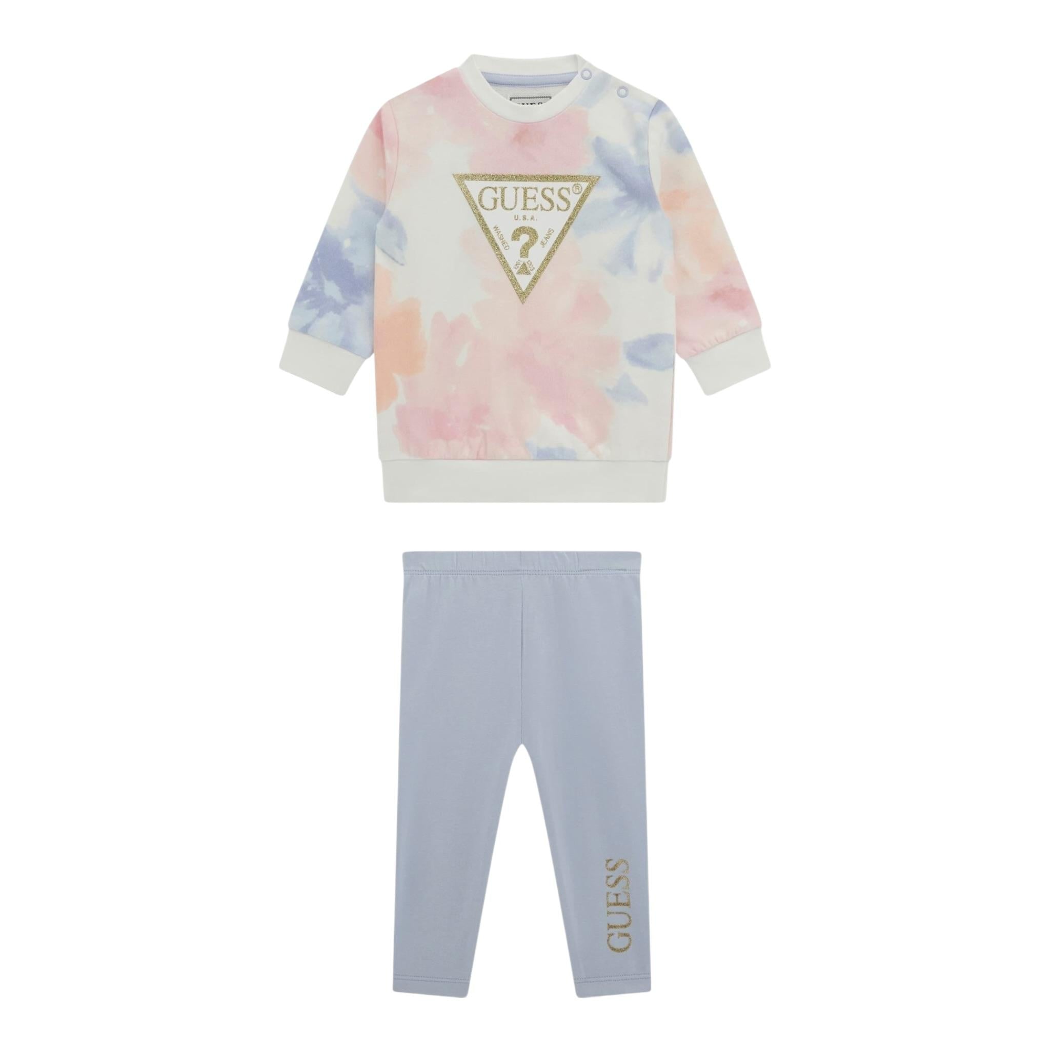 Guess Cmpleto 2 Pezzi Felpa-Leggins per Neonata A5RG09KA6R4 BIANCO GUESS 