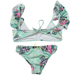 Mousse Costume 2 Pezzi Slip-Fascia per Neonata COSTUDOLN VERDE ACQUA MOUSSE 