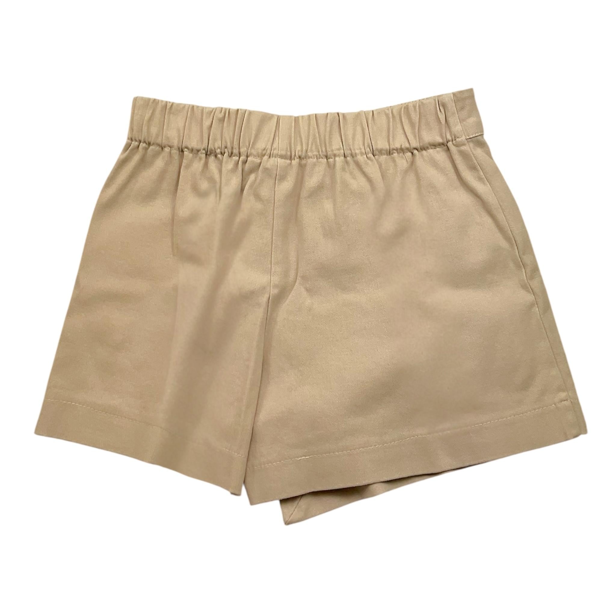 PLEASE short tinta unita modello gonna con elastico in vita Sabbia per Bambina RB37132G66 SABBIA PLEASE 