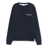 TRUSSARDI maglia girocollo tinta unita con stampa logo Blu per Bambino TIA24004MA BLU TRUSSARDI 