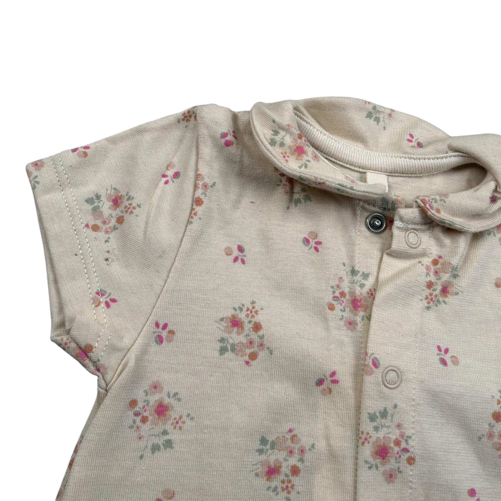 Petit Bateau Pagliaccetto Mezza Manica tinta unita Beige per Neonata A09H201460 BEIGE PETIT BATEAU 