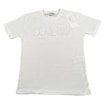 Dondup T-Shirt Girocollo Tinta Unita con Stampa per Bambina DMTS037XXX BIANCO DONDUP 