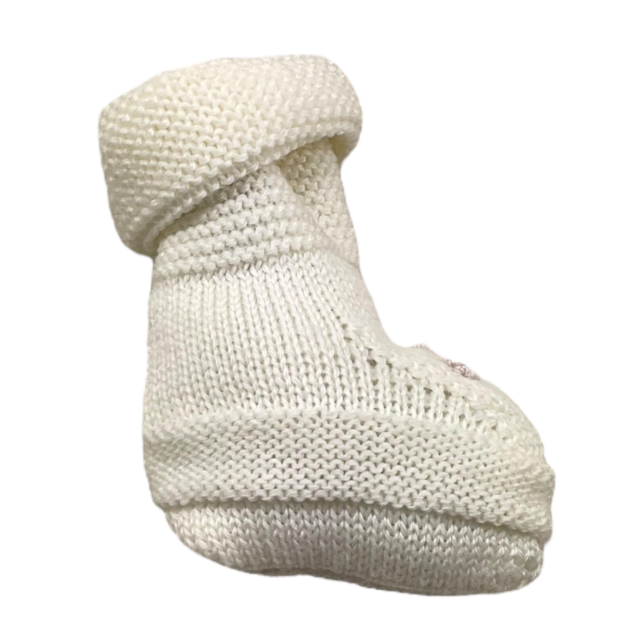 JOLIE JULIET babbucce tinta unita con ricami Panna per Neonata 20A PANNA JOLIE JULIET 