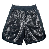 Marc Jacobs Einfarbige Shorts mit Gummizug und Pailletten Schwarz für Baby Mädchen