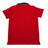 Trussardi Polo Mezza Manica Tinta Unita con Colletto In Contrasto per Bambino TBP26037PO ROSSO TRUSSARDI 