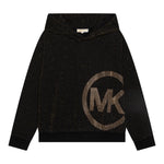 MICHAEL KORS felpa con cappuccio tinta unita glitter Nero per Bambina R30154X NERO MICHAEL KORS 