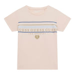 Guess T-Shirt Girocollo Tinta Unita con Stampa per Bambina K5GI00K6YW4 ROSA GUESS 