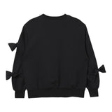 Elisabetta Franchi Felpa Chiusa Girocollo Tinta Unita con Applicazioni per Bambina EFFE136 NERO ELISABETTA FRANCHI 