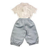 La Stupenderia 2-teiliges Set Shirt Body-Bermuda Weiß/Blau für Jungen