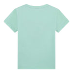 Guess T-Shirt Girocollo Tinta Unita con Stampa per Neonata K5GI14K6YW4N VERDE ACQUA GUESS 