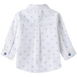 Minibanda Camicia Manica Lunga Tinta Unita con Papillon per Neonato 3B600 BIANCO MINIBANDA 