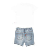 Levi'S Completo 2 Pezzi T-Shirt-Bermuda per Bambino 6EM326J BIANCO LEVI'S 
