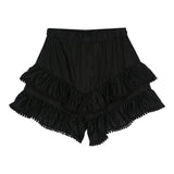 Twinset Short Einfarbig mit elastischer Taille Schwarz für Mädchen