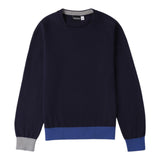 SARABANDA maglia girocollo tinta unita con profili in contrasto Blu per Bambino 0A500 BLU SARABANDA 