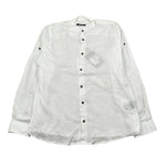 Never Too Camicia Manica Lunga tinta unita Collo Coreano Bianco per Bambino NT1568R BIANCO NEVER TOO 