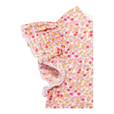 Il Gufo Abito Tinta Unita con Fantasia Fiori per Bambina P25VM791C4139 BIANCO IL GUFO 