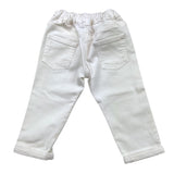 BALMAIN jeans tinta unita con girovita regolabile Bianco per Neonata BS6560 BIANCO BALMAIN 