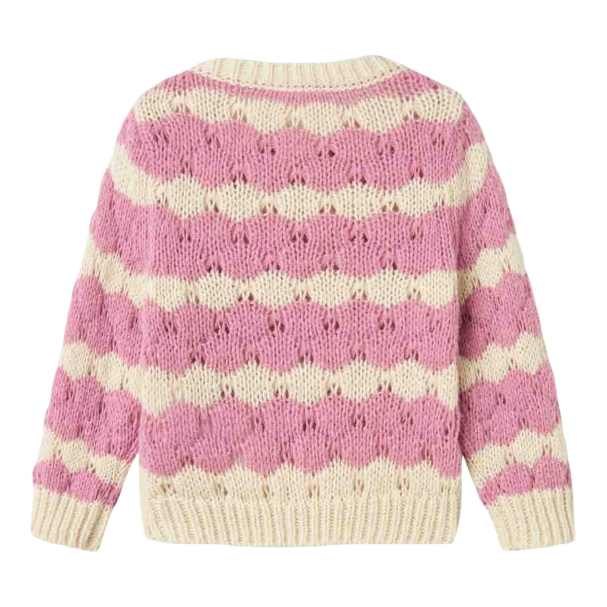 NAME IT maglia bicolore con fantasia a righe Panna/rosa per Bambina 13233150X PANNA/ROSA NAME IT 