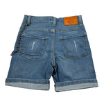 Never Too Bermuda In Denim tinta unita con Girovita Regolabile Azzurro per Bambino NT1635B AZZURRO NEVER TOO 