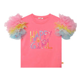 Billieblush Mädchen T-Shirt, einfarbig, neonpink