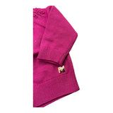 CARRE'MENT BEAU cardigan tinta unita cn ricami Fuxia per Neonata Y030211 FUXIA CARRE'MENT BEAU 
