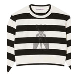 Patrizia Pepe Maglia Bicolore con Fantasia A Righe per Bambina 7K0048 BIANCO/NERO PATRIZIA PEPE 