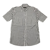 Zahlen Shirt Halbarm Streifenmuster Weiß/Grau für Jungen