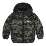 TIMBERLAND giubbino tinta unita fantasia militare con cappuccio Verde per Bambino T26595 VERDE TIMBERLAND 