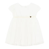 Mayoral Abendkleid Halbarm Einfarbig Weiß Für Baby Mädchen
