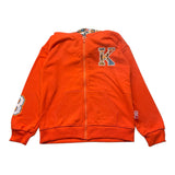 Kejo Orange Zip-Hoodie Einfarbiges Sweatshirt für Jungen