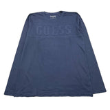 GUESS shirt girocollo tinta unita con stampa Blu per Bambino L3BI39I3Z14 BLU GUESS 