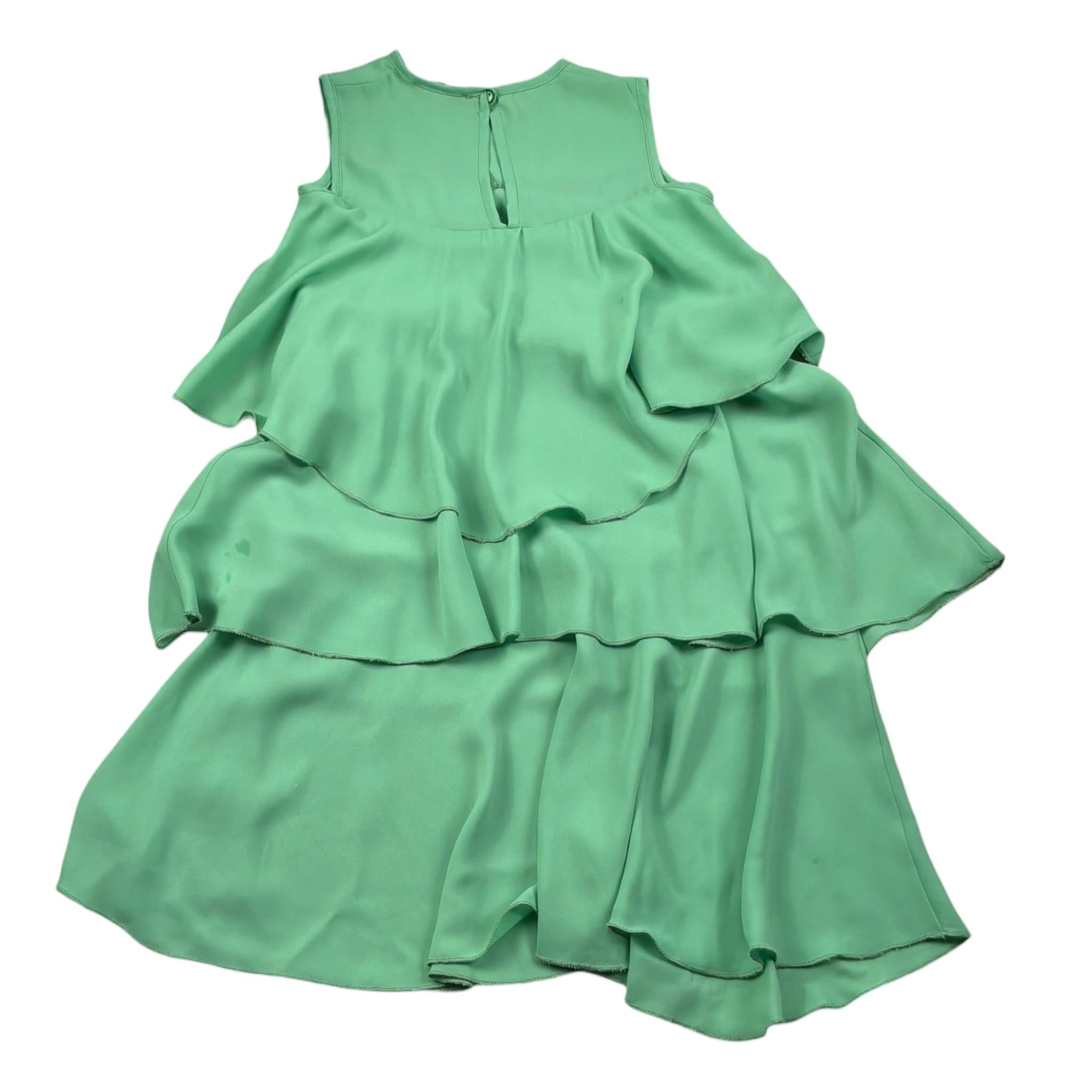 Meilisa Bai Abito tinta unita Giromanica con Balze Verde per Bambina FL6474 VERDE MEILISA BAI 