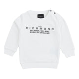 John Richmond Felpa Girocollo Tinta Unita con Stampa per Neonato RIA24035FE BIANCO JOHN RICHMOND 