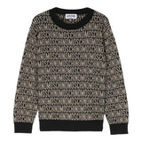 MOSCHINO maglia girocollo tinta unita cn stampa logo in contrast Nero per Bambina MWW00J NERO MOSCHINO 